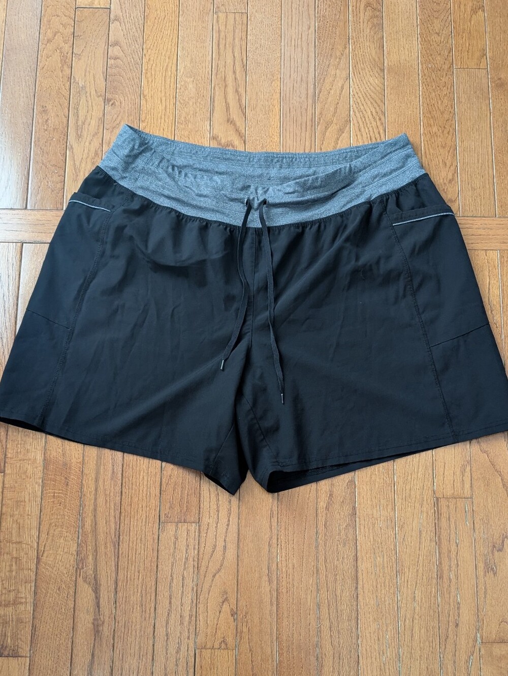 Terra&Sky Athletic Shorts Moisture Wicking and Lightweight Black and Gray